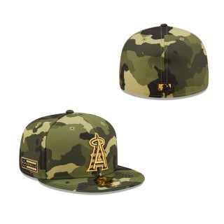 Los Angeles Angels New Era Camo 2022 Armed Forces Day 59FIFTY Fitted Hat