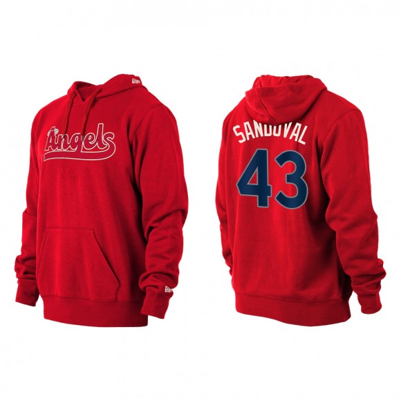 Patrick Sandoval Los Angeles Angels Red 2022 City Connect Pullover Hoodie