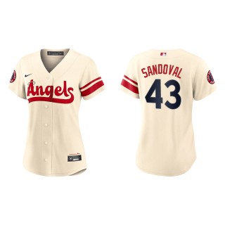 Patrick Sandoval Women's Los Angeles Angels Nike Cream 2022 City Connect Replica Team Jersey