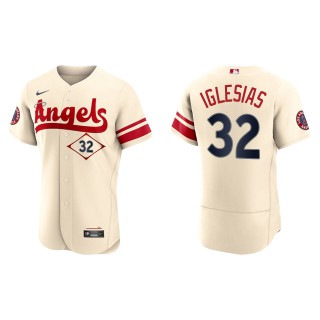 Raisel Iglesias Men's Los Angeles Angels Nike Cream 2022 City Connect Authentic Team Jersey