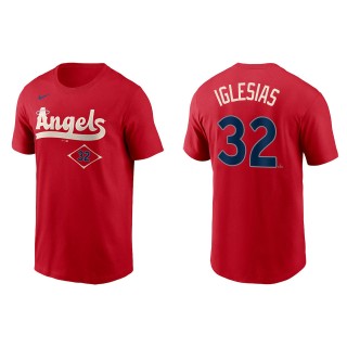 Raisel Iglesias Men's Los Angeles Angels Nike Red 2022 City Connect Name & Number T-Shirt