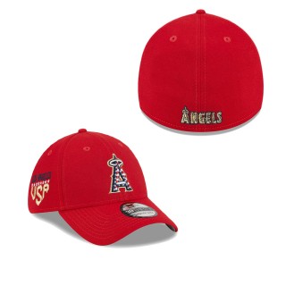 Los Angeles Angels Red 2023 Fourth of July 39THIRTY Flex Fit Hat