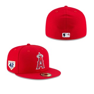 Men's Los Angeles Angels Red 2023 Jackie Robinson Day 59FIFTY Fitted Hat