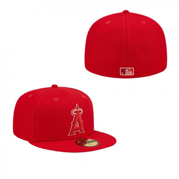 Men's Los Angeles Angels Red Monochrome Camo 59FIFTY Fitted Hat