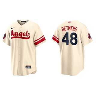 Reid Detmers Men's Los Angeles Angels Nike Cream 2022 City Connect Replica Player Jersey