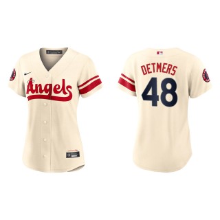 Reid Detmers Women's Los Angeles Angels Nike Cream 2022 City Connect Replica Team Jersey