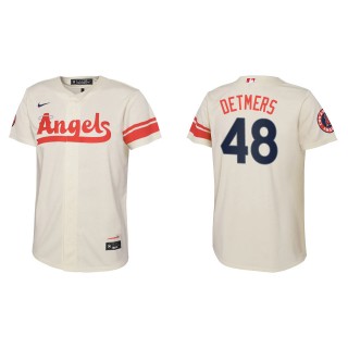 Reid Detmers Youth Los Angeles Angels Nike Cream 2022 City Connect Replica Team Jersey