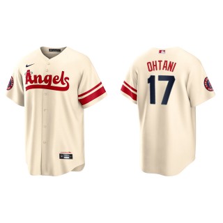 Shohei Ohtani Men's Los Angeles Angels Nike Cream 2022 City Connect Replica Player Jersey