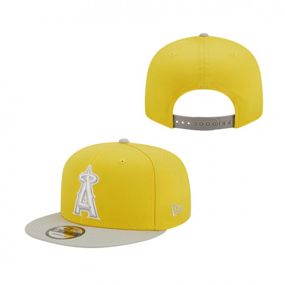 Los Angeles Angels Spring Two-Tone 9FIFTY Snapback Hat Yellow Gray