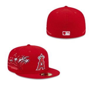 Los Angeles Angels Tonal Wave Fitted Hat