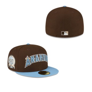 Los Angeles Angels Walnut Sky 59FIFTY Fitted Hat