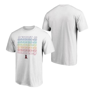 Men's Los Angeles Angels White City Pride T-Shirt