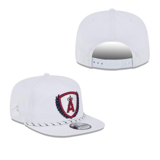 Men's Los Angeles Angels White Golfer Tee 9FIFTY Snapback Hat