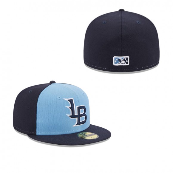 Men's Louisville Bats Light Blue Authentic Collection Alternate Logo 59FIFTY Fitted Hat