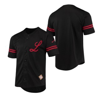 Louisville Black Caps Stitches Black Button-Down Jersey