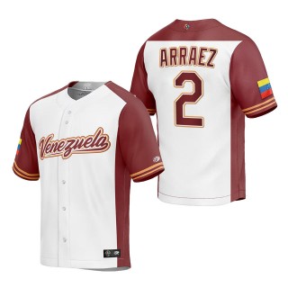 Luis Arraez Men's Venezuela Baseball White 2023 World Baseball Classic Replica Jersey