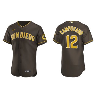 Men's San Diego Padres Luis Campusano Brown Authentic Road Jersey