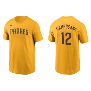 Men's San Diego Padres Luis Campusano Gold Name & Number T-Shirt