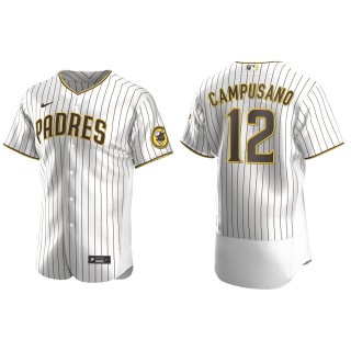 Men's San Diego Padres Luis Campusano White Brown Authentic Alternate Jersey