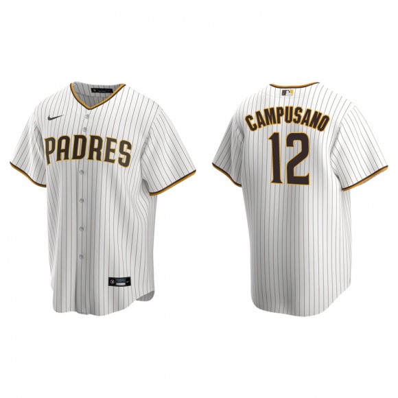 Men's San Diego Padres Luis Campusano White Brown Replica Home Jersey