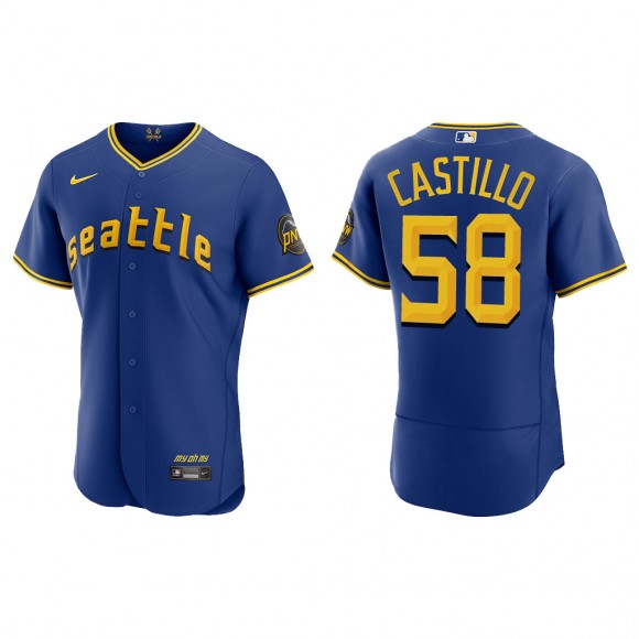 Luis Castillo Seattle Mariners Royal 2023 City Connect Authentic Jersey