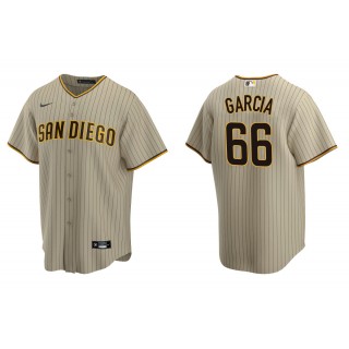 Men's San Diego Padres Luis Garcia Sand Brown Replica Alternate Jersey