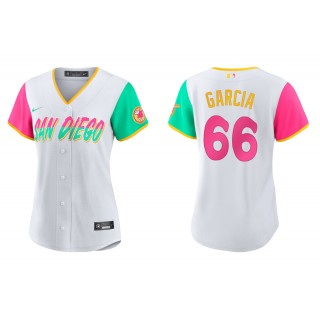 Women's San Diego Padres Luis Garcia White 2022 City Connect Replica Jersey