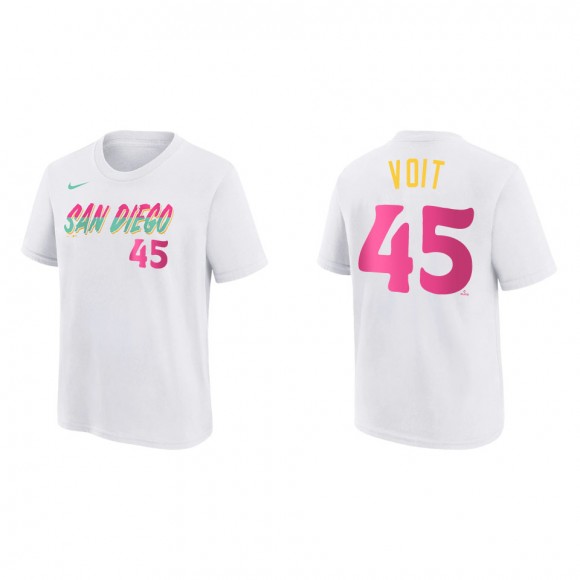 Luke Voit Youth San Diego Padres White 2022 City Connect Name & Number T-Shirt