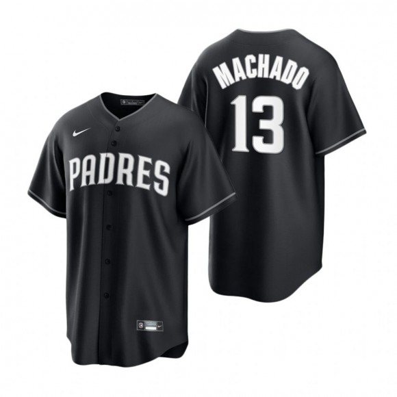 Manny Machado Padres Nike Black White 2021 All Black Fashion Replica Jersey