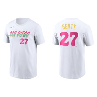 Matt Beaty San Diego Padres White 2022 City Connect Name & Number T-Shirt