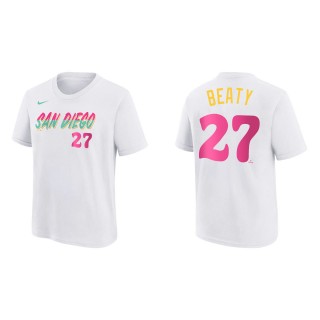 Matt Beaty Youth San Diego Padres White 2022 City Connect Name & Number T-Shirt