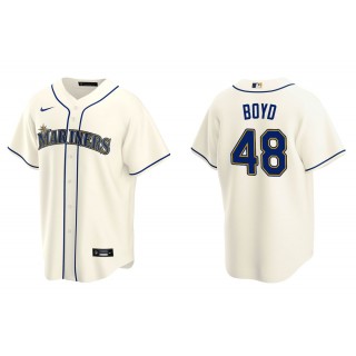 Men's Seattle Mariners Matt Boyd Cream Replica Alternate Jersey