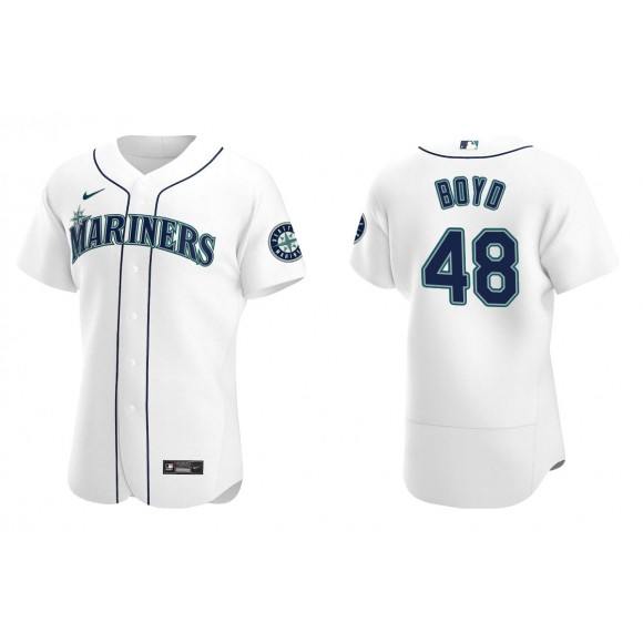 Men's Seattle Mariners Matt Boyd White Authentic Home Jersey