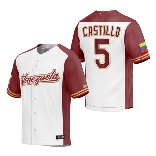 Max Castillo Men's Venezuela Baseball White 2023 World Baseball Classic Replica Jersey