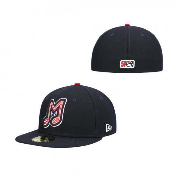 Memphis Redbirds Navy Authentic Collection Road 59FIFTY Fitted Hat