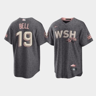 Bloom Washington Nationals Josh Bell Men's Gray 2022 City Connect Replica Jersey