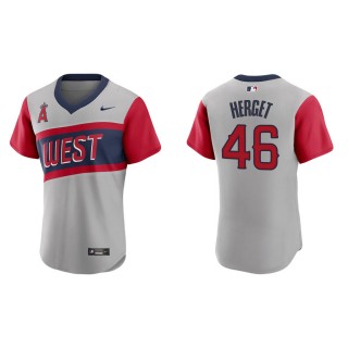 Jimmy Herget Angels Gray 2021 Little League Classic Authentic Jersey