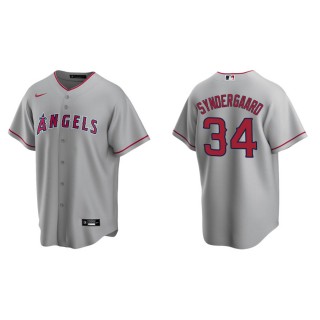 Noah Syndergaard Angels Gray Replica Road Jersey