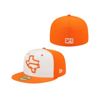 Corpus Christi Hooks New Era White Orange Theme Night 59FIFTY Fitted Hat