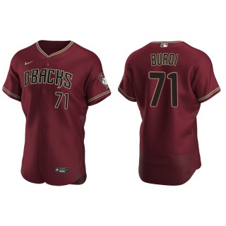 Zack Burdi Diamondbacks Crimson Authentic Alternate Jersey