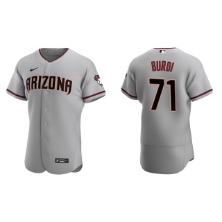 Zack Burdi Diamondbacks Gray Authentic Road Jersey