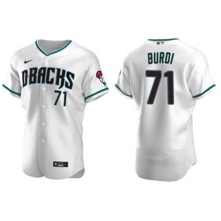 Zack Burdi Diamondbacks White Authentic Alternate Jersey