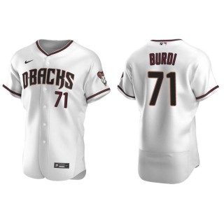 Zack Burdi Diamondbacks White Authentic Home Jersey