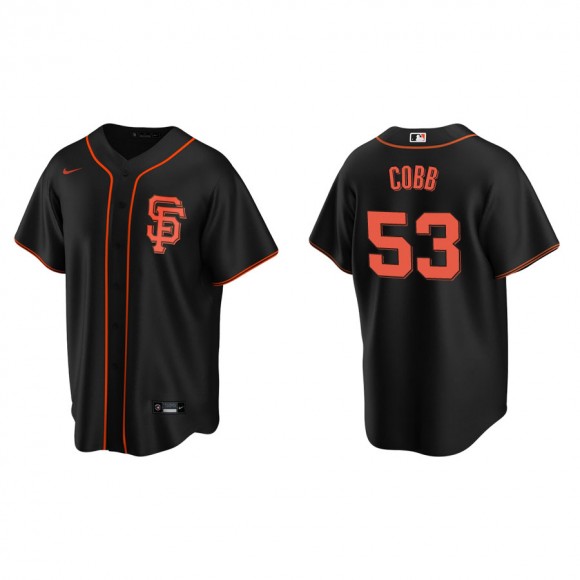 Alex Cobb Giants Black Replica Alternate Jersey