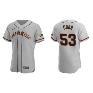 Alex Cobb Giants Gray Authentic Road Jersey