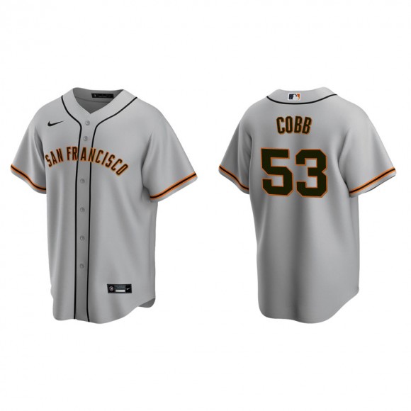 Alex Cobb Giants Gray Replica Road Jersey