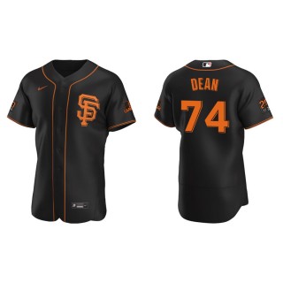 Austin Dean Giants Black Authentic Alternate Jersey