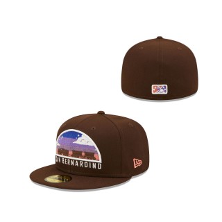 Inland Empire 66ers New Era Brown Theme Night Team 59FIFTY Fitted Hat