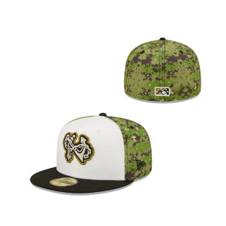 Norfolk Tides New Era White Camo Theme Night 59FIFTY Fitted Hat