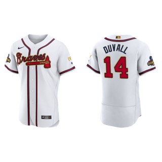 2022 Gold Program Adam Duvall Braves White Authentic Men's Jersey